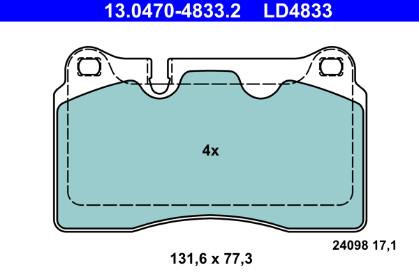 Placute frana ATE 13.0470-4833.2