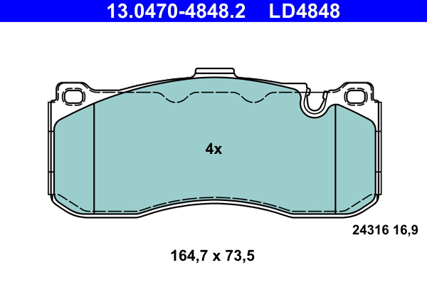 Placute frana ATE 13.0470-4848.2