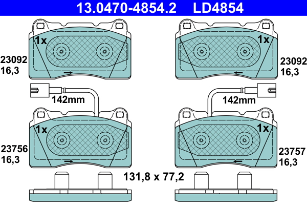 Placute frana ATE 13.0470-4854.2
