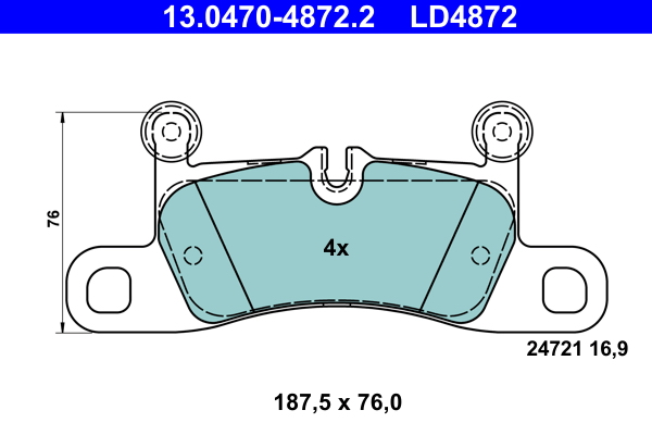Placute frana ATE 13.0470-4872.2