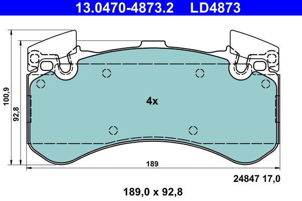 Placute frana ATE 13.0470-4873.2