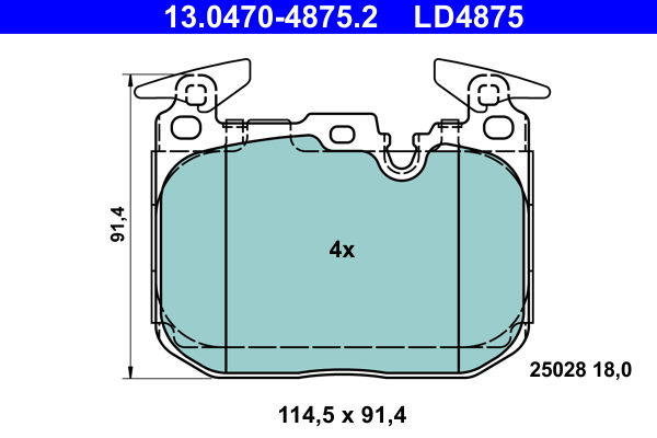 Placute frana ATE 13.0470-4875.2