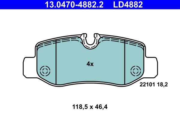 Placute frana ATE 13.0470-4882.2