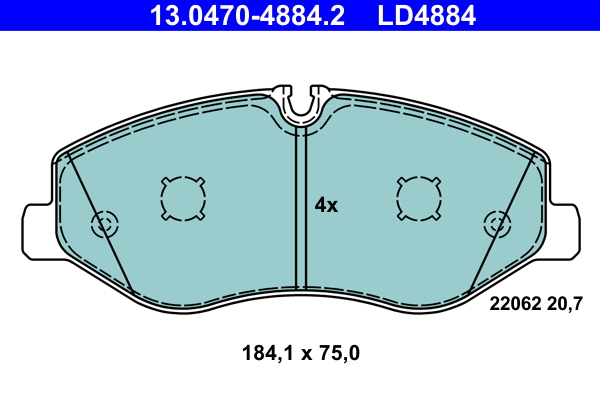 Placute frana ATE 13.0470-4884.2