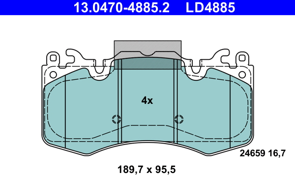 Placute frana ATE 13.0470-4885.2