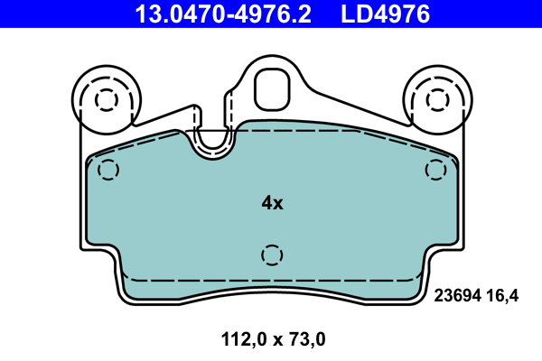 Placute frana ATE 13.0470-4976.2