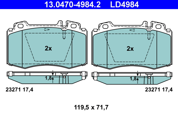 Placute frana ATE 13.0470-4984.2