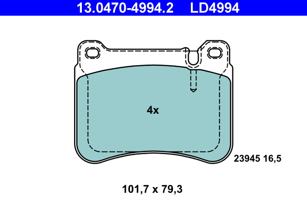 Placute frana ATE 13.0470-4994.2