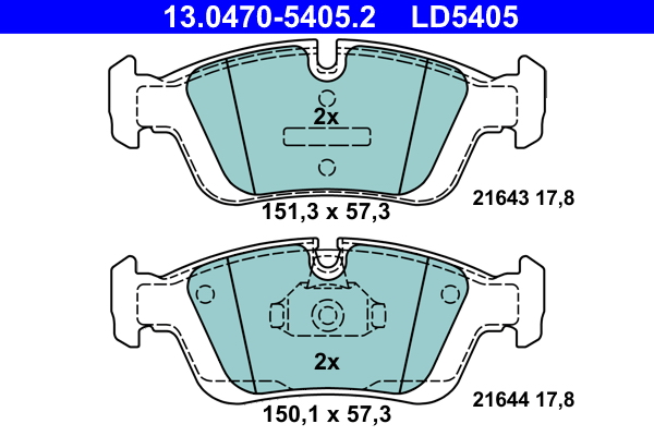 Placute frana ATE 13.0470-5405.2