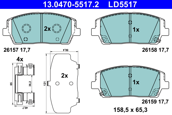 Placute frana ATE 13.0470-5517.2