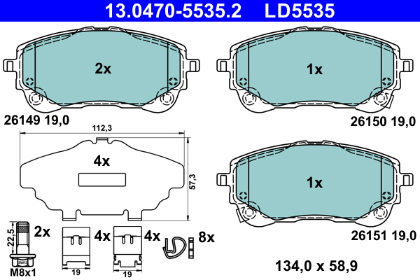 Placute frana ATE 13.0470-5535.2