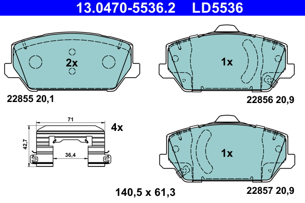 Placute frana ATE 13.0470-5536.2