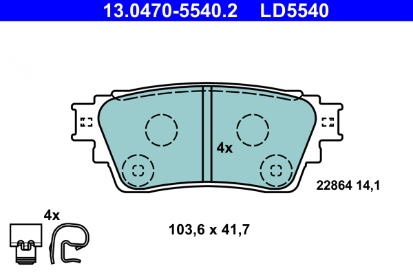 Placute frana ATE 13.0470-5540.2