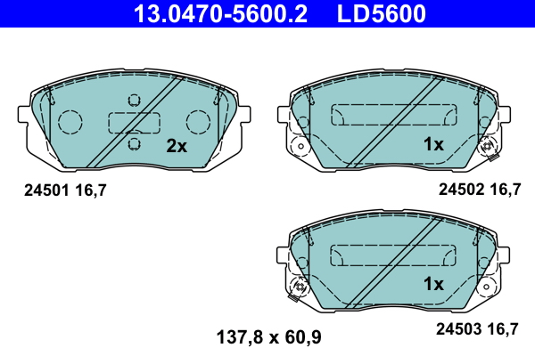 Placute frana ATE 13.0470-5600.2