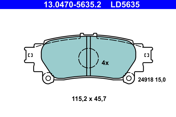 Placute frana ATE 13.0470-5635.2