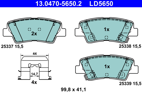 Placute frana ATE 13.0470-5650.2