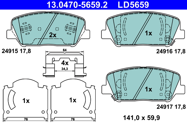 Placute frana ATE 13.0470-5659.2