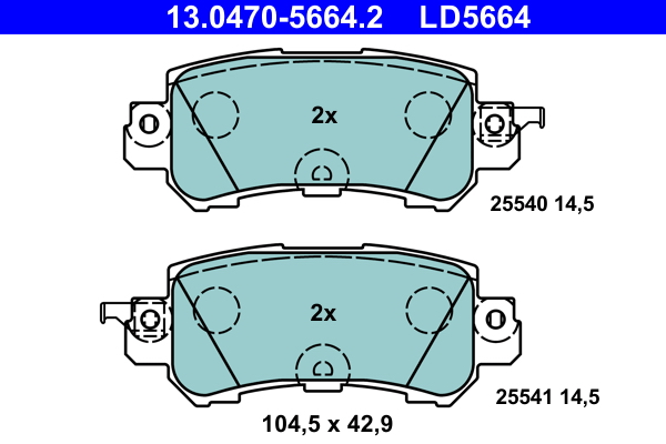 Placute frana ATE 13.0470-5664.2