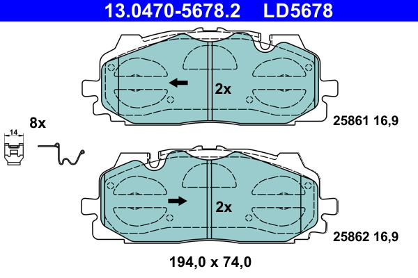 Placute frana ATE 13.0470-5678.2