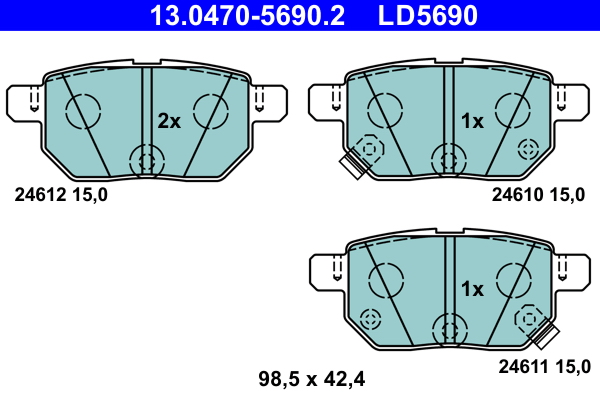 Placute frana ATE 13.0470-5690.2
