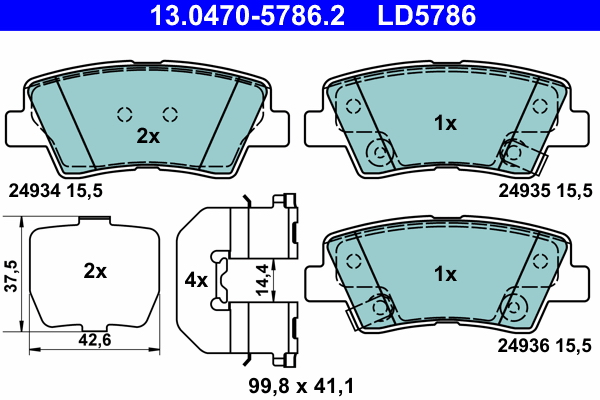 Placute frana ATE 13.0470-5786.2
