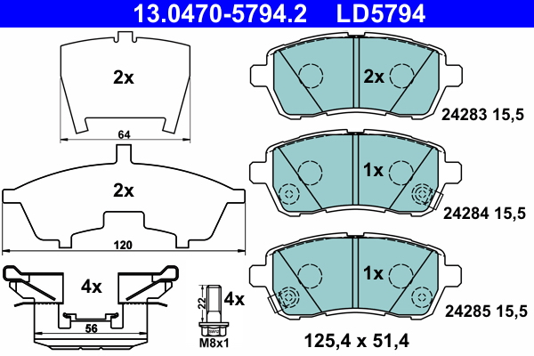 Placute frana ATE 13.0470-5794.2