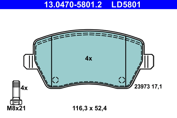Placute frana ATE 13.0470-5801.2