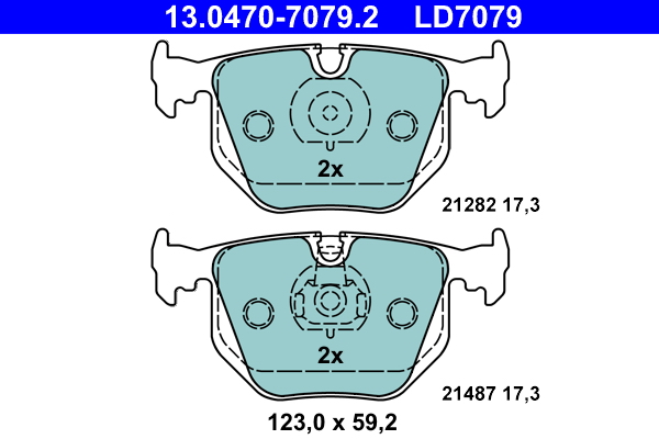 Placute frana ATE 13.0470-7079.2