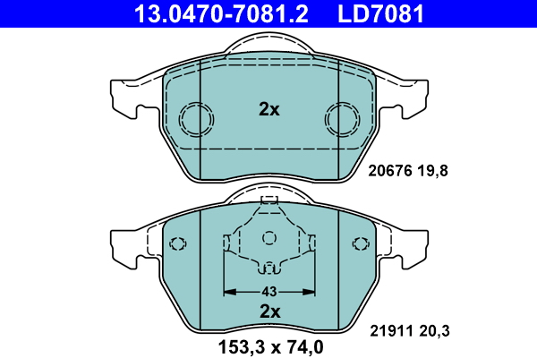 Placute frana ATE 13.0470-7081.2