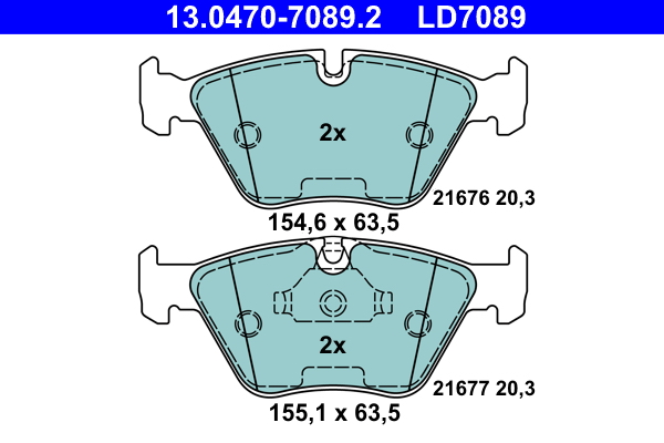 Placute frana ATE 13.0470-7089.2