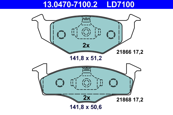Placute frana ATE 13.0470-7100.2