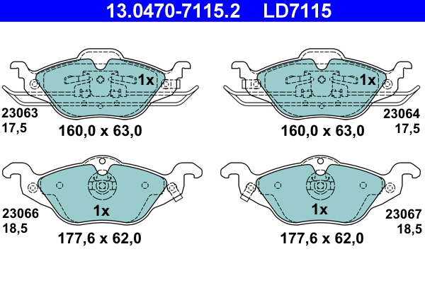 Placute frana ATE 13.0470-7115.2