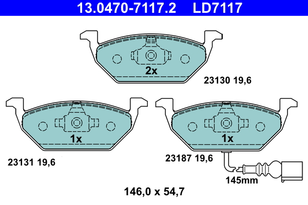 Placute frana ATE 13.0470-7117.2