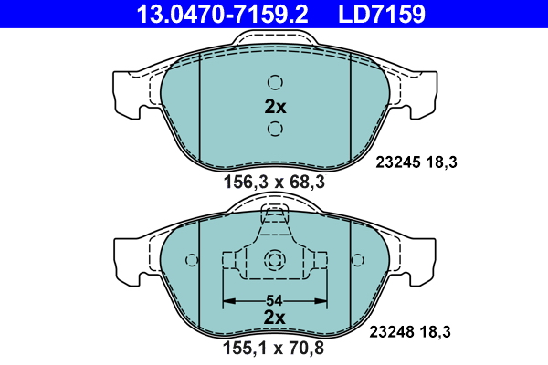 Placute frana ATE 13.0470-7159.2