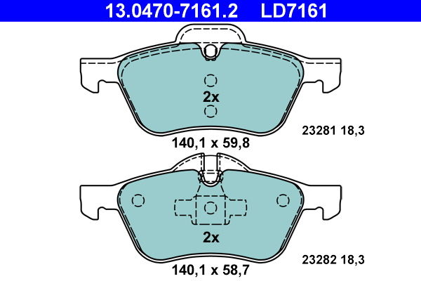 Placute frana ATE 13.0470-7161.2