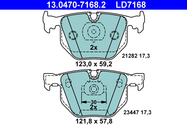 Placute frana ATE 13.0470-7168.2