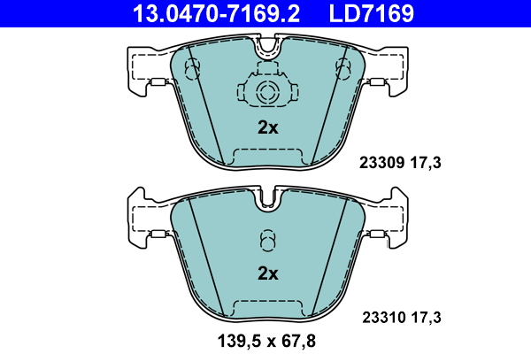 Placute frana ATE 13.0470-7169.2