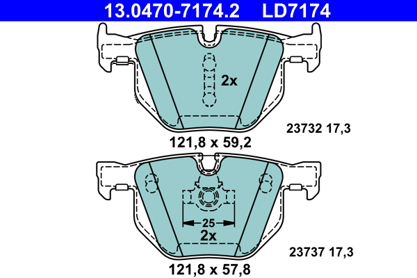 Placute frana ATE 13.0470-7174.2