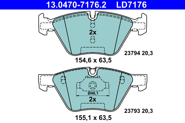 Placute frana ATE 13.0470-7176.2