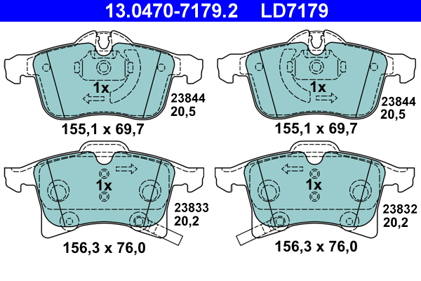 Placute frana ATE 13.0470-7179.2