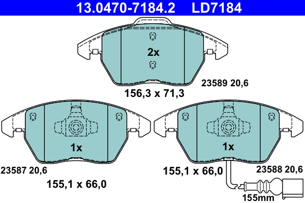 Placute frana ATE 13.0470-7184.2