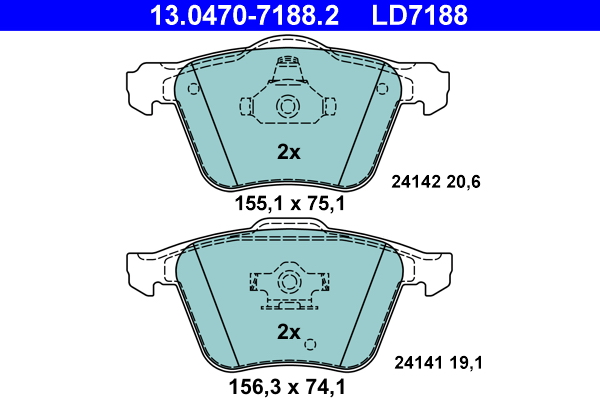 Placute frana ATE 13.0470-7188.2