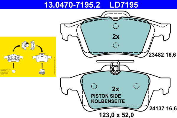 Placute frana ATE 13.0470-7195.2