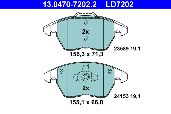 Placute frana ATE 13.0470-7202.2