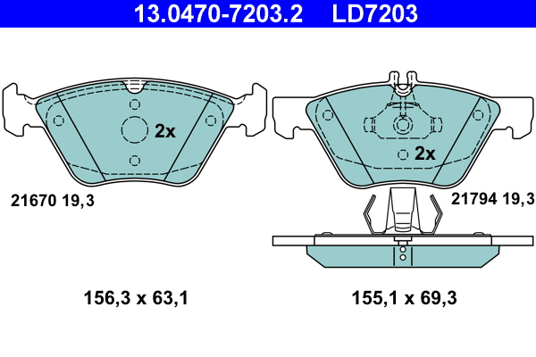 Placute frana ATE 13.0470-7203.2