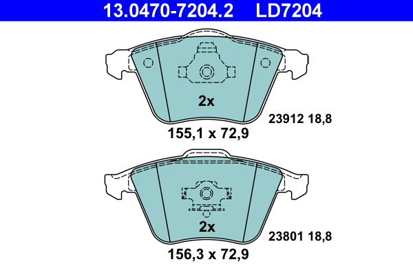 Placute frana ATE 13.0470-7204.2