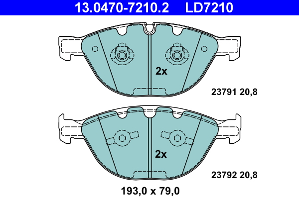 Placute frana ATE 13.0470-7210.2