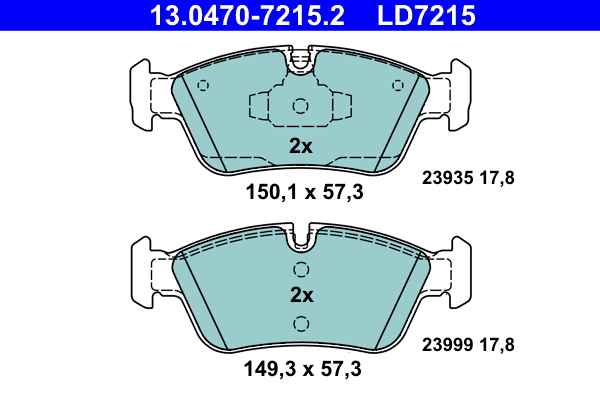 Placute frana ATE 13.0470-7215.2