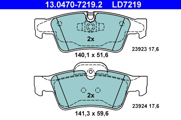 Placute frana ATE 13.0470-7219.2
