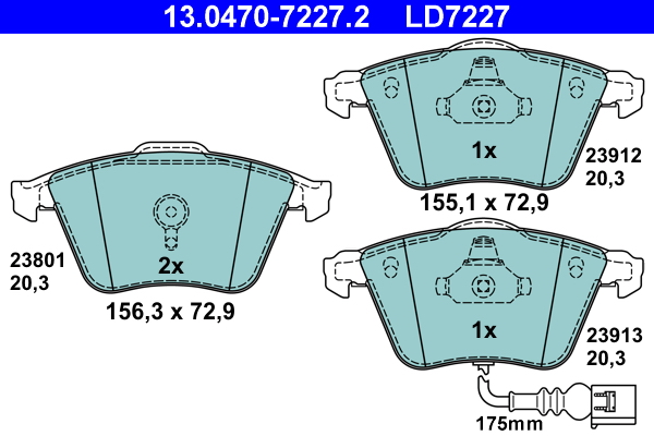 Placute frana ATE 13.0470-7227.2